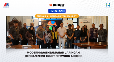PT Mitra Integrasi Informatika (MII) mengadakan seminar bertema ‘Modernisasi Keamanan Jaringan dengan Zero Trust Network Access’ menggunakan teknologi Palo Alto Networks pada hari Rabu, 11 Oktober 2023 di The Neighborhood Jakarta.